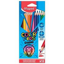 Карандаши цветные MAPED "COLOR PEP'S Strong", набор 12 цветов, грифель 3,2 мм, пластиковый корпус, 862712