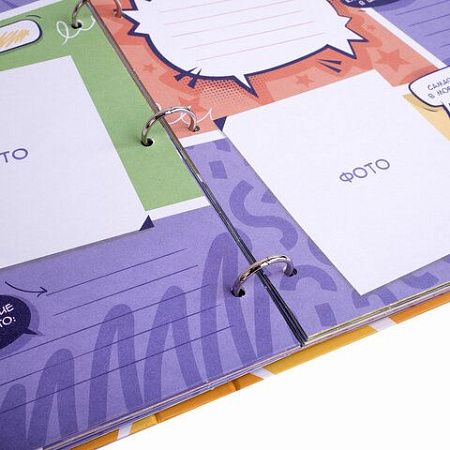 Папка-портфолио школьника, А4, ШКОЛЬНЫЙ АЛЬБОМ, 10 вкладышей, магнитный клапан 7БЦ, BRAUBERG, 115242 