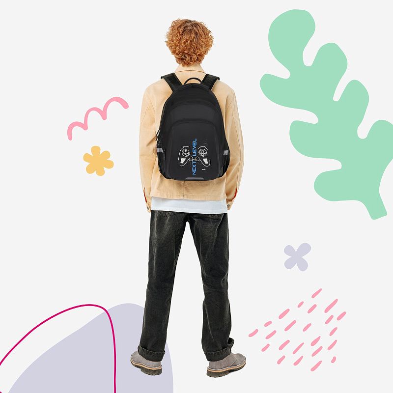 Рюкзак Berlingo Comfort "Next level" 38*27*18см, 3 отделения, 2 кармана, эргономичная спинка 