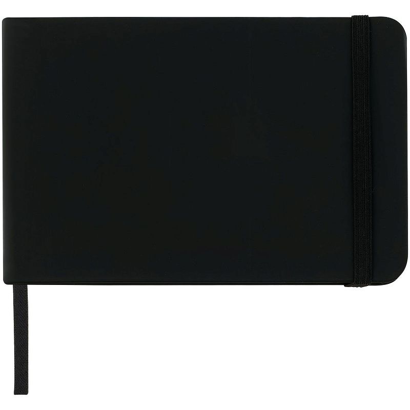 Скетчбук 80л., 140*90 Гамма "Студия", черный, твердая обложка, на резинке, слоновая кость, 140г/м2