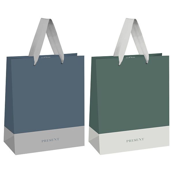 Пакет подарочный 18*23*10см MESHU "Serene colors", матовая ламинация, ассорти