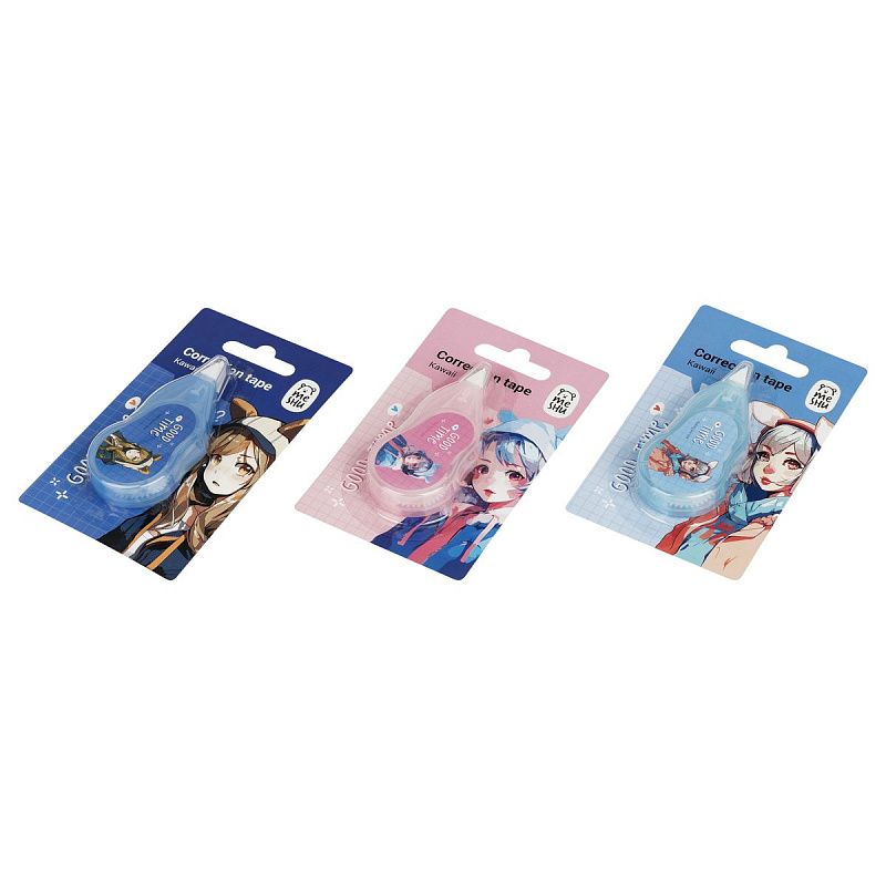 Корректирующая лента MESHU "Kawaii", 5мм*3м, дисплей-бокс, ассорти