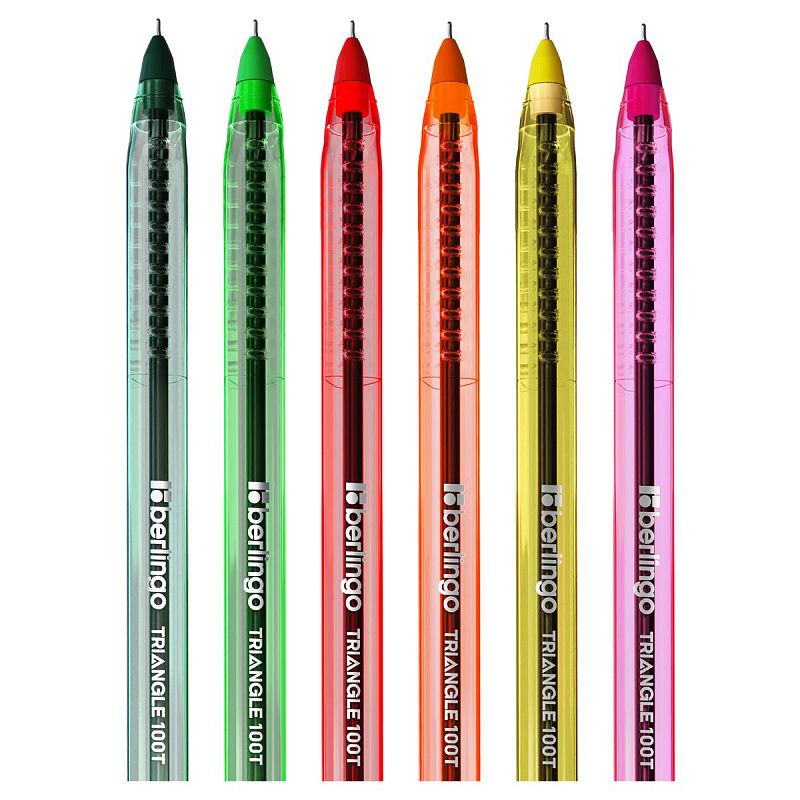 Набор шариковых ручек Berlingo "Triangle 100T" 10шт., 10цв., 0,7мм, корпус ассорти 