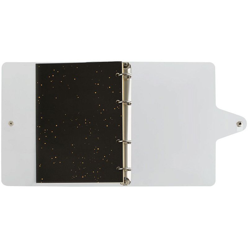 Тетрадь на кольцах 120л., А5, клетка MESHU "Black cat", с пластиковой обложкой