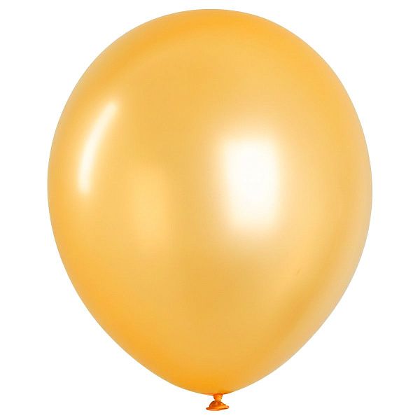 Воздушные шары,  50шт., М12/30см, MESHU, металлик, золото