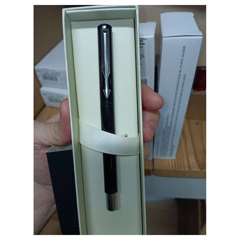 УЦЕНКА - Ручка-роллер Parker "Vector Black" синяя, 0,8мм, подарочная упаковка 