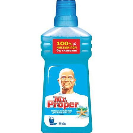 Средство для мытья пола и стен 500 мл, MR.PROPER (Мистер Пропер) "Океан" 