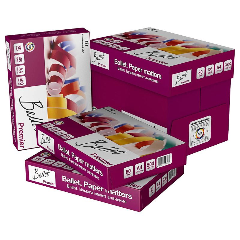 Бумага Ballet "Premier" А4, Марка А, 500л.
