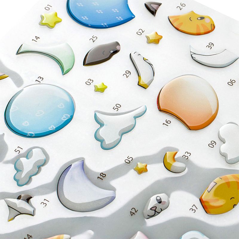 Аппликация наклейками ТРИ СОВЫ "Котики", А4, 1 основа, объемные наклейки, картонный конверт