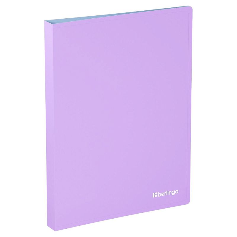 Папка на 4 кольцах Berlingo "Haze" А4, 24мм, 600мкм, D-кольца, с внутр. карманом, софт-тач, ассорти 