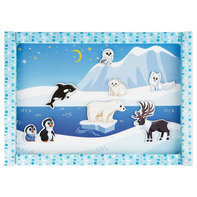 Игра развивающая на магнитах ТРИ СОВЫ "Мама и малыш", 64 эл. 