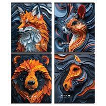 Тетрадь 80л., А5, клетка BG "Paper Art", матовая ламинация, выборочный лак