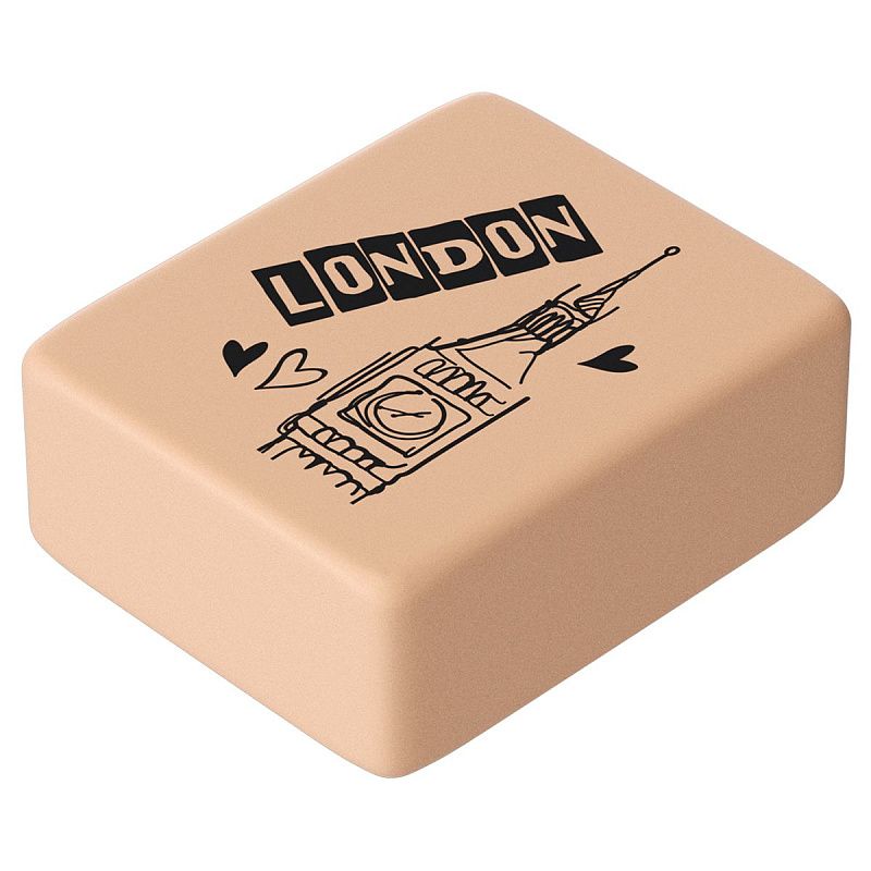 Ластик Berlingo "Capitals", прямоугольный, термопластичная резина, цвета ассорти, 23*19*9мм 