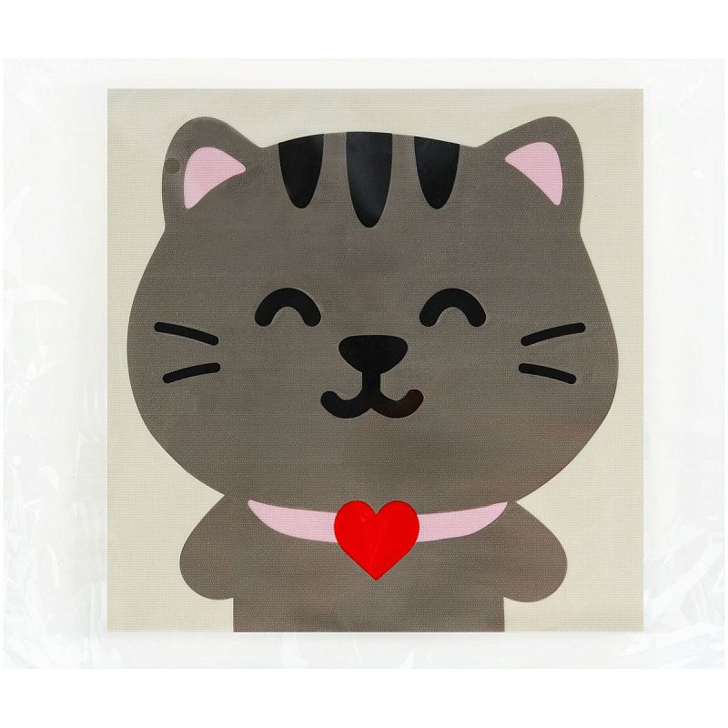 Аппликация помпонами ТРИ СОВЫ "Котик", 20*20см на подрамнике, картонная коробка