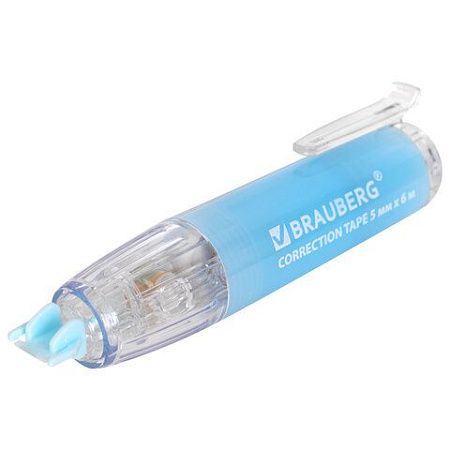 Корректирующая лента BRAUBERG PASTEL 360, 5 мм х 6 м, ассорти, автоматическая, блистер, 272662