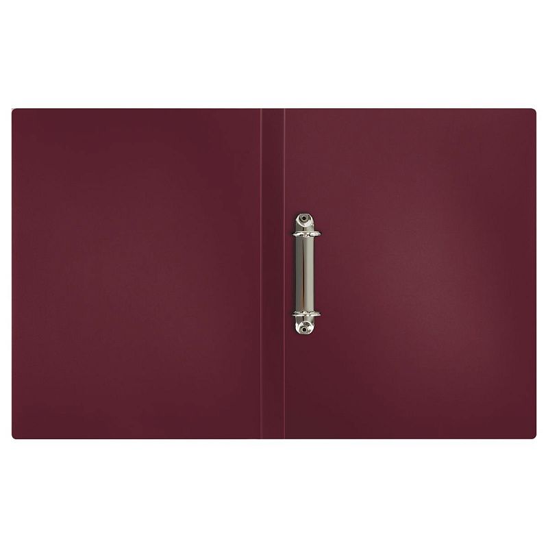 Папка на 2 кольцах СТАММ "Герб" А4, 25мм, 700мкм, пластик, гранат 