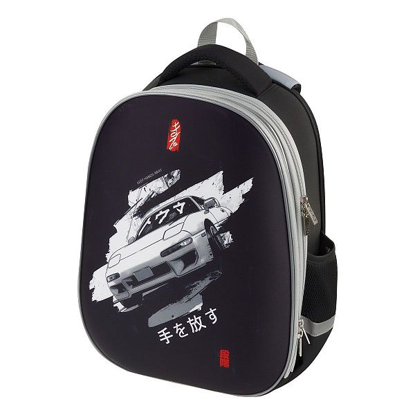 Ранец Först School Base "Street racing" 39*30*18см, 2 отделения, 2 кармана, анатомическая спинка