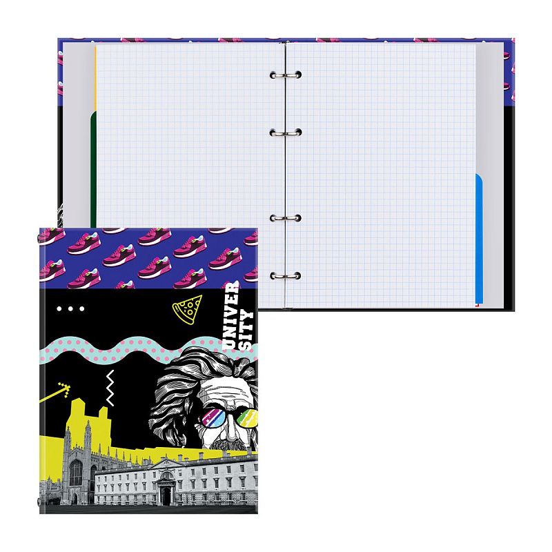 Тетрадь на кольцах А5, 240л., BG "Универ", с разделителями, глянцевая ламинация