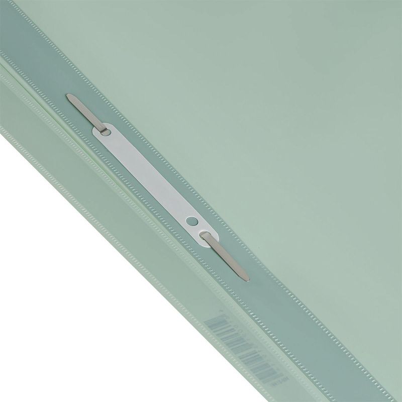 Папка-скоросшиватель пластик. перф. СТАММ "Акцент" А4, 180мкм, эвкалиптовая с прозр. верхом 