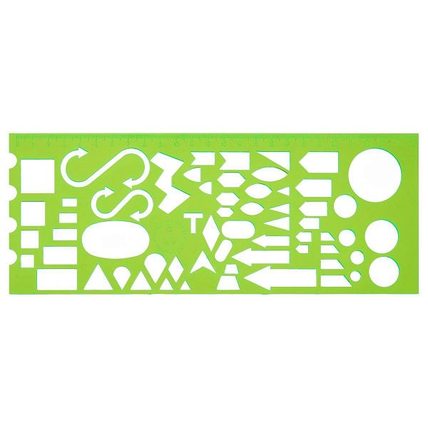 Линейка офицерская СТАММ, морская, пластиковая, зеленая