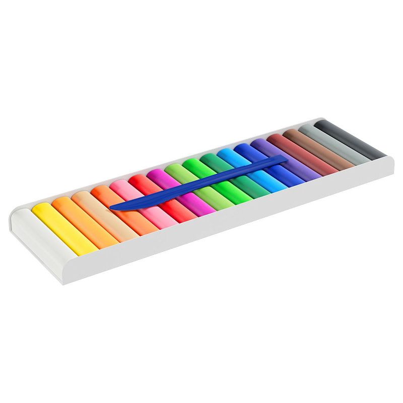 Пластилин восковой мягкий Гамма "Пчелка", 18 цветов, 216г, со стеком, картон. упаковка