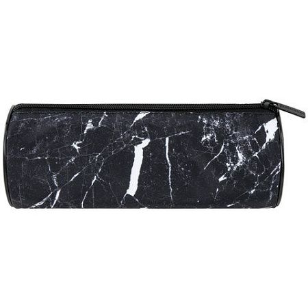 Пенал-тубус BRAUBERG, с эффектом Soft Touch, мягкий, "Black marble", 22х8 см, 271569 