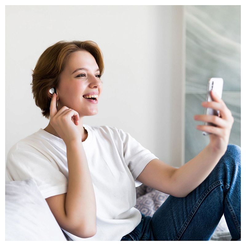 Наушники с микрофоном беспроводные Smartbuy Boa, Bluetooth 5.1, сенс. упр., разъем Type-C, белый