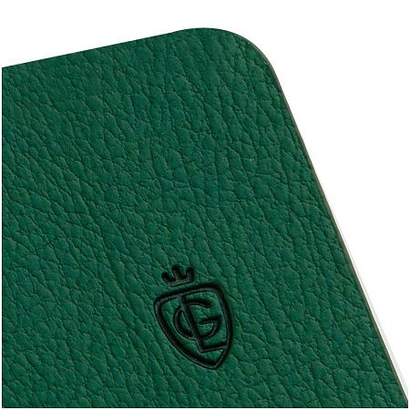 Записная книжка А6 80л. ЛАЙТ, кожзам, Greenwich Line "Classic. Olive", с резинкой, фактурное тиснение, блок в клетку