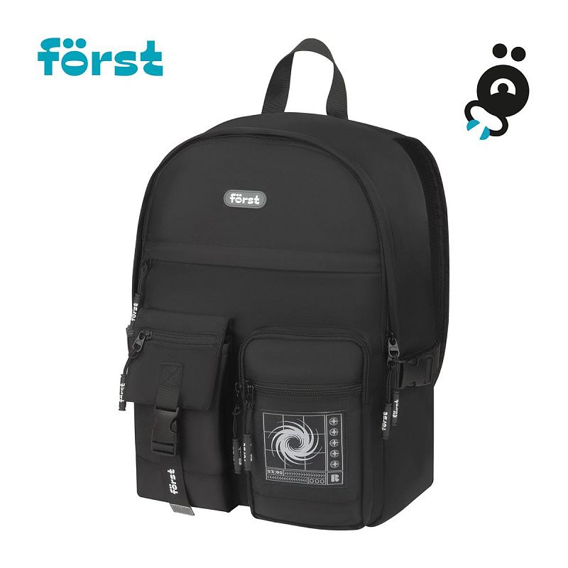 Рюкзак Först F-Teens "Minimal" 40*28*15см, 1 отделение, 7 карманов, уплотненная спинка 