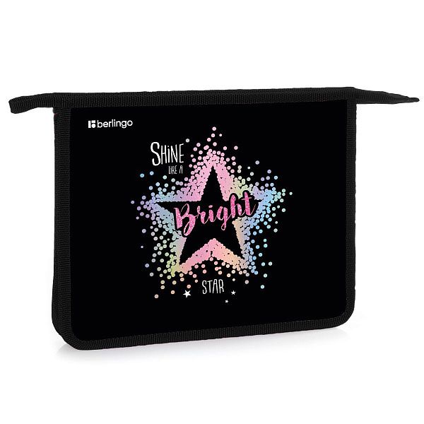 Папка для тетрадей 1 отделение, А5 Berlingo "Bright star", 240*205*40мм, пластик, на молнии