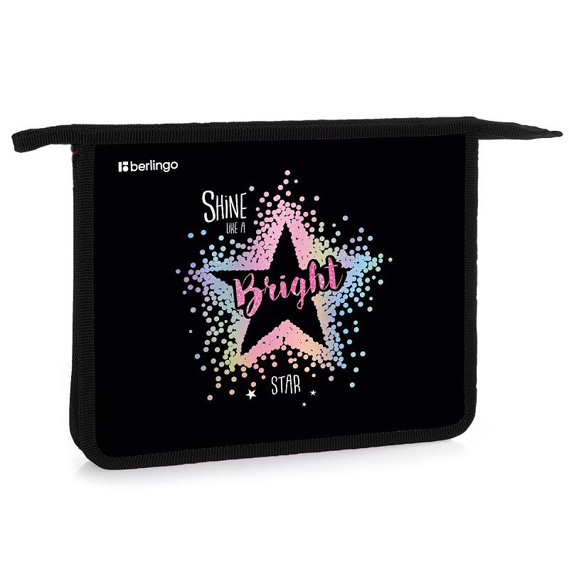 Папка для тетрадей 1 отделение, А5 Berlingo "Bright star", 240*205*40мм, пластик, на молнии