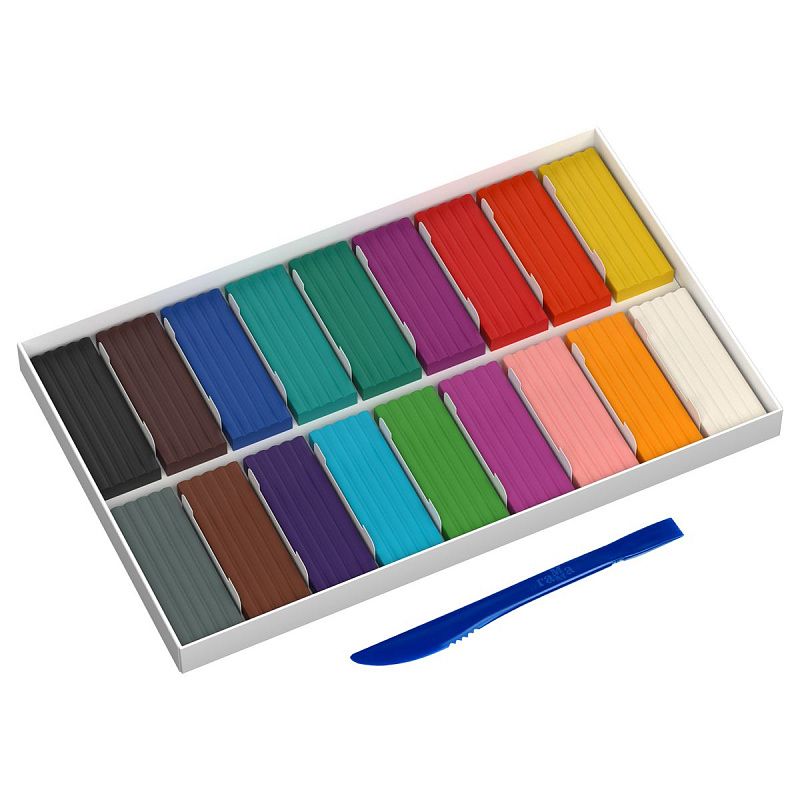 Пластилин Гамма "Юный художник" NEW, 18 цветов, 252г, со стеком, картон. упаковка