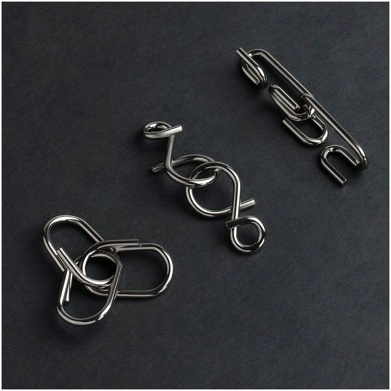 Головоломка металлическая малая ТРИ СОВЫ, ассорти, 2 уровень сложности 