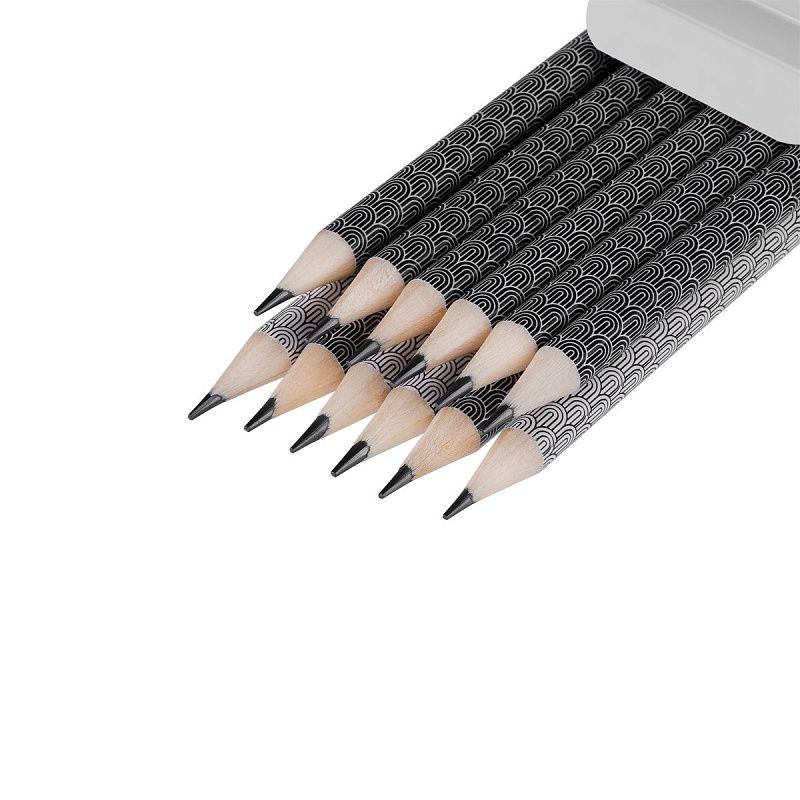 Карандаш ч/г Красин "Черное и белое" ТМ (НВ),  кругл., заточен., ассорти. 