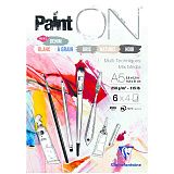 Скетчбук - альбом для смешанных техник 24л., А5, на склейке Clairefontaine "Paint'ON", 6 цветов, 250г/м2