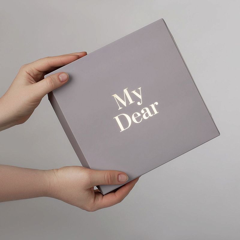 Коробка складная подарочная MESHU "Marble", (20*20*20см), отд фольгой