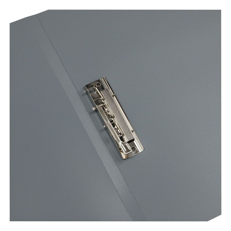 Папка с боковым зажимом СТАММ А4, 14мм, 500мкм, пластик, серая 