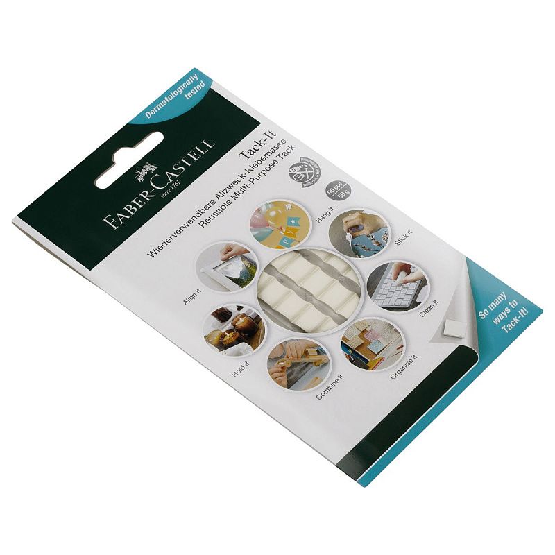Масса для приклеивания Faber-Castell "Tack-It", 90 кубиков, 50г., картон. уп., европодвес