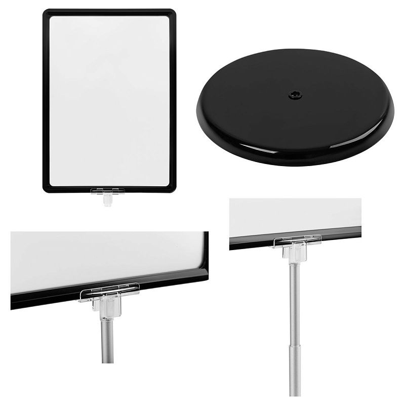 Стойка информационная OfficeSpace телескопическая А4, черная