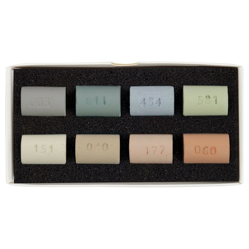 Пастель художественная Гамма , 8цв., половинки, "светлые тона" картон.упак.