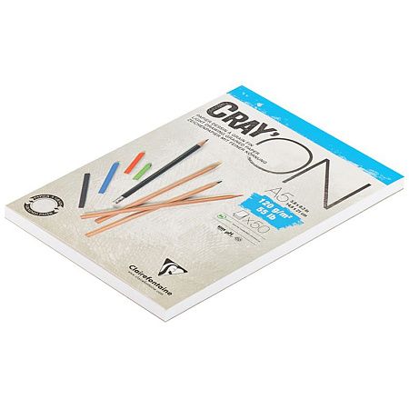 Скетчбук - блокнот 50л., А5 Clairefontaine "Cray ON", на склейке, мелкозерн., 120г/м2