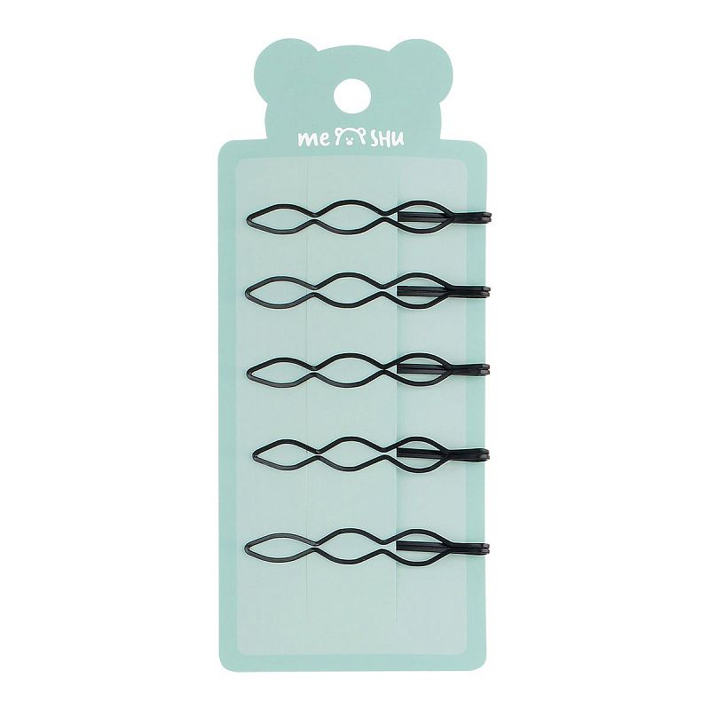 Заколки для волос MESHU, невидимки фигурные, 5шт., 6см, европодвес