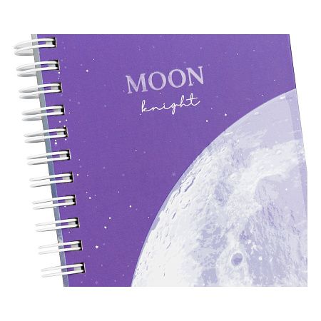Записная книжка 95*175 мм 96л. на гребне MESHU "Moon light", матовая ламинация, твердая обложка, выборочный УФ-лак