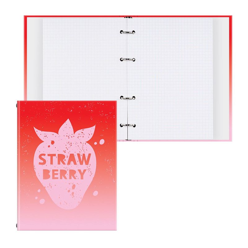 Тетрадь на кольцах А5, 240л., BG "Strawberry", матовая ламинация