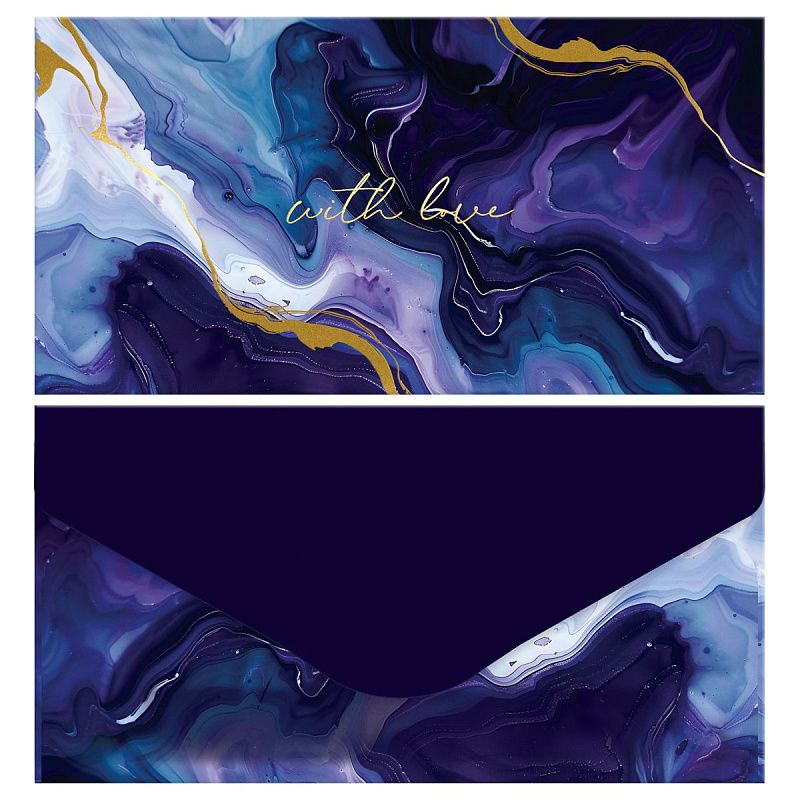 Конверт для денег MESHU "Streaks" 85*164мм, матовая ламинация, фольга, 3 дизайна