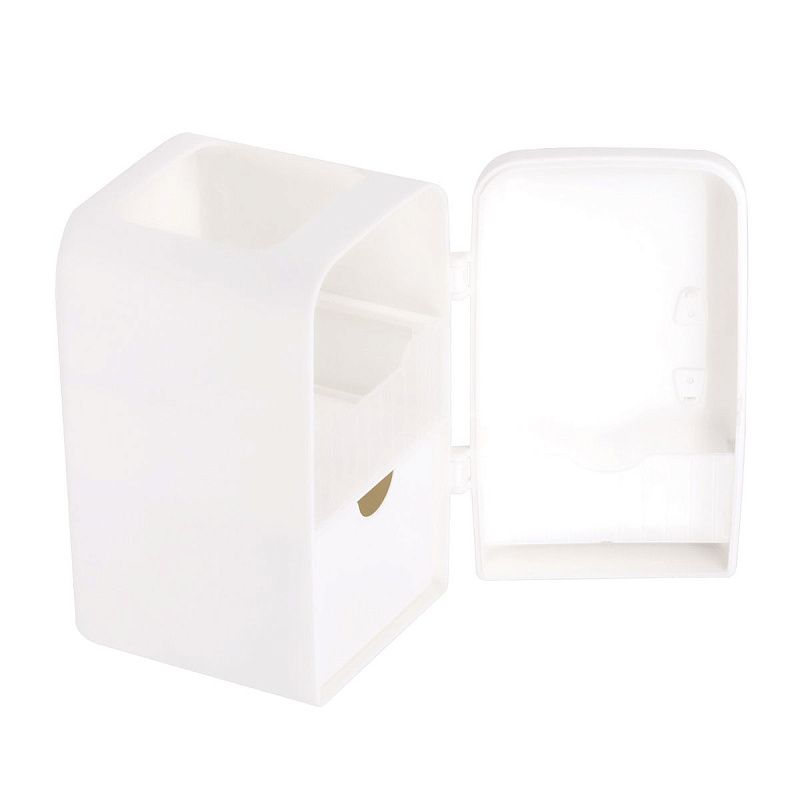 Настольная подставка MESHU "Fridge", 3 отделения, пластиковая, молочная