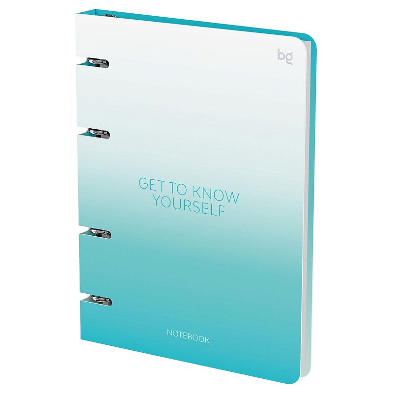 Тетрадь на кольцах А5, 120л., BG "Градиент", картон, матовая ламинация