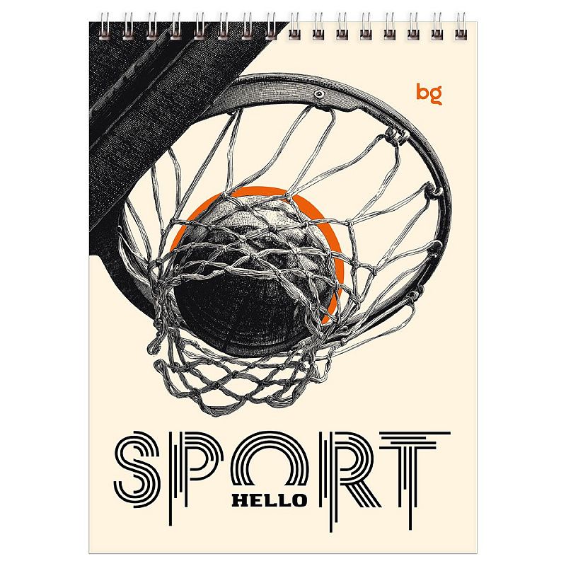 Блокнот А5 40л. на гребне BG "Hello sport"