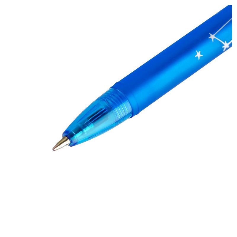 Ручка шариковая MESHU "Planet" синяя, 0,5мм, корпус ассорти 