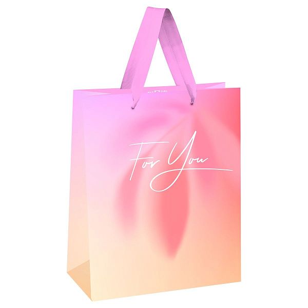 Пакет подарочный 33*42*12см MESHU "Peachy", матовая ламинация